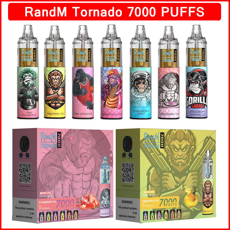 Original RandM E Cigarette Kit Tornado 7000 Puffs Disposable E-cigarettes Vape Rechargeable RGB Mesh Coil 52 Flavors 0/2/3/5%
Original RandM E Cigarette Kit Tornado 7000 Puffs Disposable E-cigarettes Vape Rechargeable RGB Mesh Coil 52 Flavors 0/2/3/5%