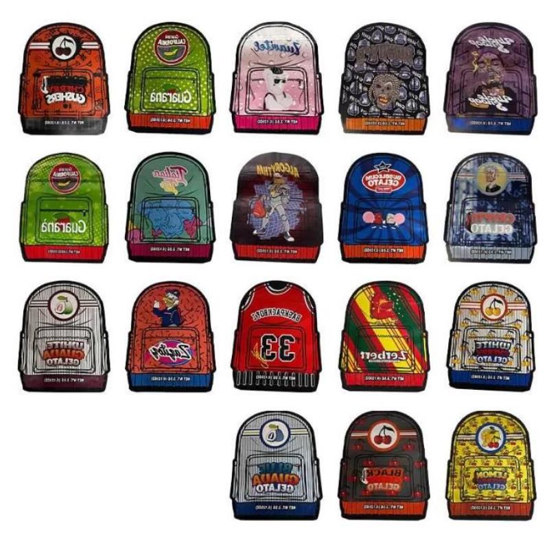 New Irregular unique shape bag 35g Edibles packaging backpack boyz black lemon cherry blue guaua guarana california gelato mylar bags Gdcon
New Irregular unique shape bag 35g Edibles packaging backpack boyz black lemon cherry blue guaua guarana california gelato mylar bags Gdcon