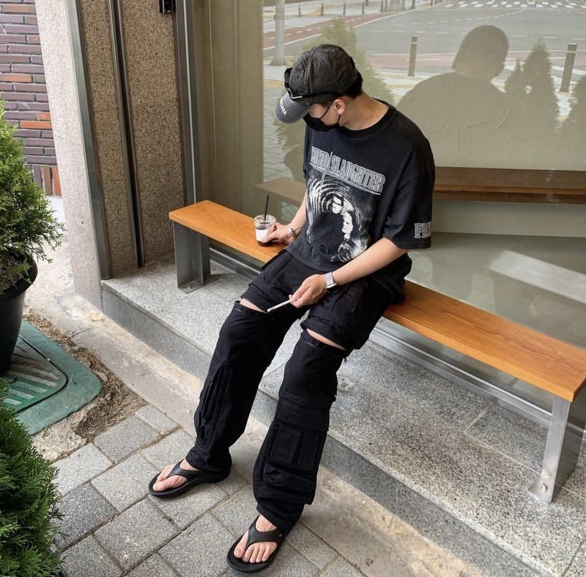 Original Grailz Pants Men Vintage Pants for Men Loose Pants Removable Tactical Wide-Leg Loose Casual Workwear Trousers