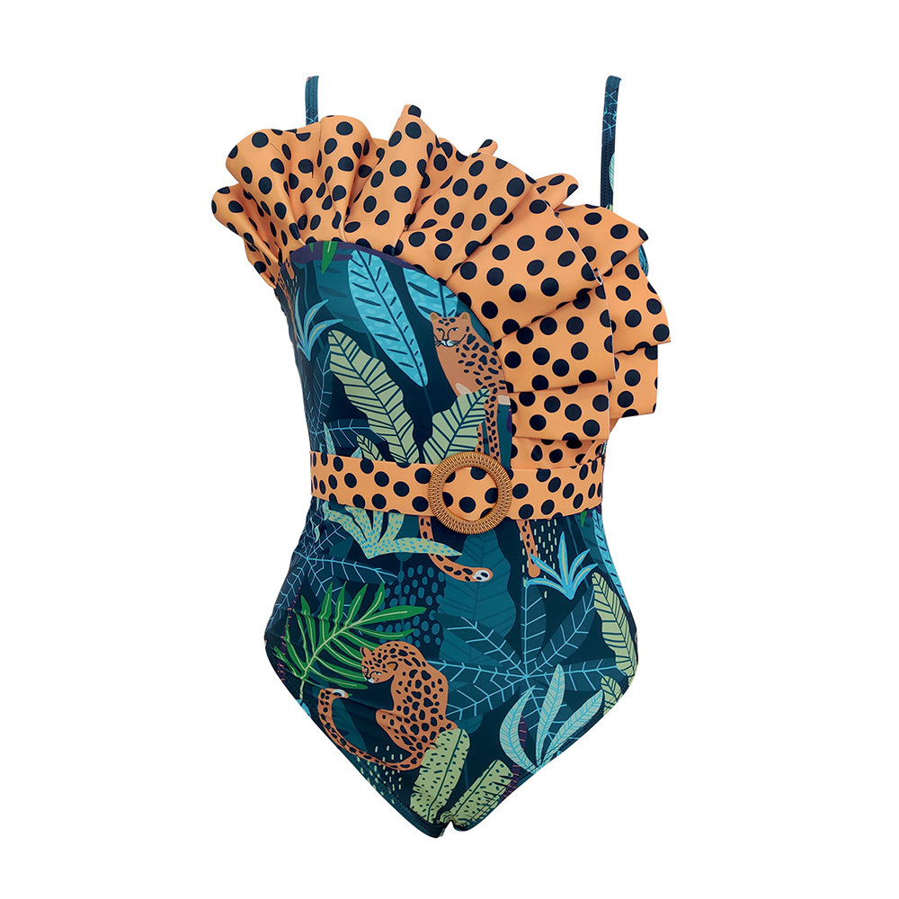 Suits Sexy Print Swimwear Ruffles Dot Swimsuit Bodysuit Patchwork Monokini Bathing Suit Pad Female Set 230614
Suits Sexy Print Swimwear Ruffles Dot Swimsuit Bodysuit Patchwork Monokini Bathing Suit Pad Female Set 230614