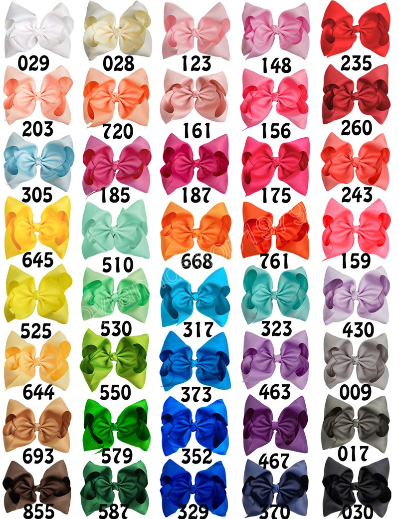 Toddler Solid Color Big Bowknot Hair Clips Fashion Handmade Ribbon Bows Baby Girls Hairpin Infant Headwear Birthday Gift