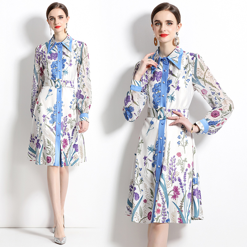 2023 Women' Print Bubble Sleeves Midi Shirtdress Luxury Designer Polo Neck Button Front Belt Slim A-Line Dresses Elegant Robes Office Lady New in Dresses Ballgown
2023 Women' Print Bubble Sleeves Midi Shirtdress Luxury Designer Polo Neck Button Front Belt Slim A-Line Dresses Elegant Robes Office Lady New in Dresses Ballgown