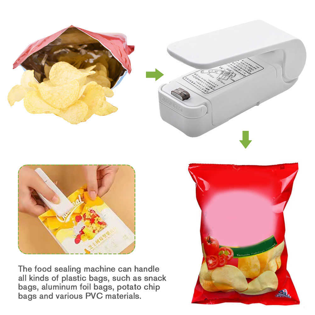 Update Mini Heat Seag Hine Package Bags Thermal Plastic Food Bag Closure Portable Sealer Packing Kitchen Gadgets