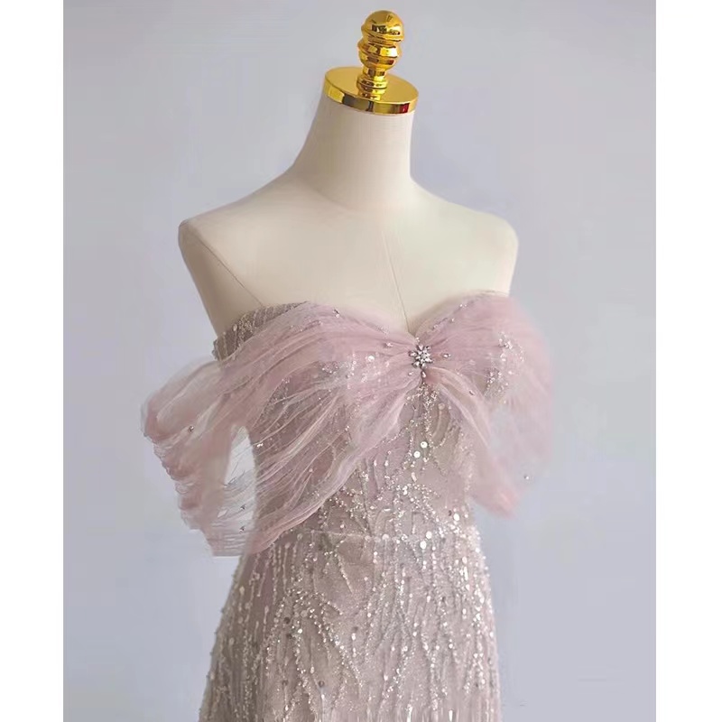 Mother Of The Bride Dresses A E Sheer Long Off Shoulder Formal Godmother Evening Wedding Guests Gown Plus Size Custom Made Bg Tail Party Dress 403 666