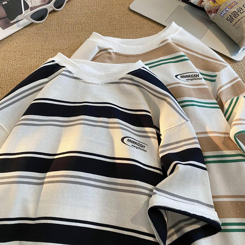 Men' T Shirts Japanese Striped T-shirt Male Teenager Hit Color O-neck Casual Retro Loose High Street Couple T-shirts Tops Men Clothes, Brown
Men' T Shirts Japanese Striped T-shirt Male Teenager Hit Color O-neck Casual Retro Loose High Street Couple T-shirts Tops Men Clothes, Brown