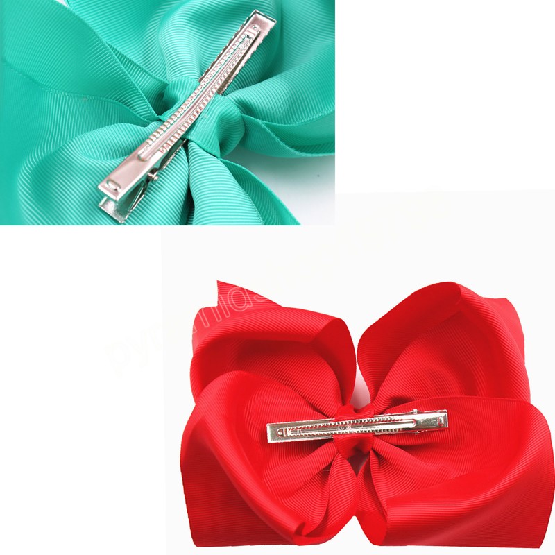 Toddler Solid Color Big Bowknot Hair Clips Fashion Handmade Ribbon Bows Baby Girls Hairpin Infant Headwear Birthday Gift