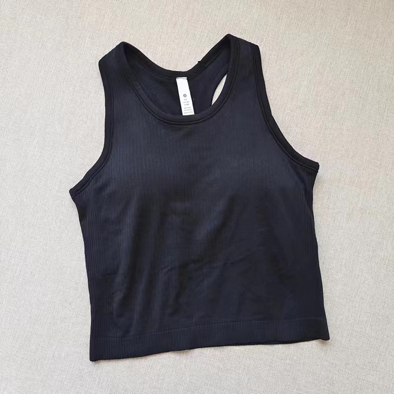 Yoga Racerback Sport Fi Crop Tops Built in Bra Yoga Running Gym Sleevel Ebb Vest Solid Quick Dry Tank Sports Tops Yoga Outfit
