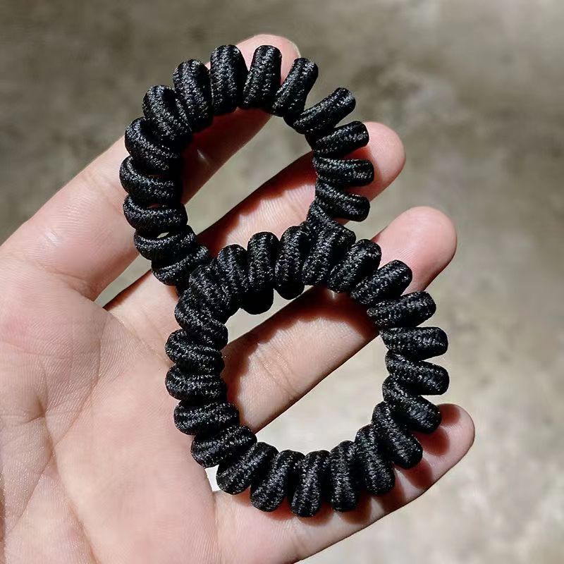 Luxury Designer Designer South Korean Cloth Art Telephone Line Hair Ring Net For Woman Red Simple Girl Hairline Spring for woman Binding Head Rubber B