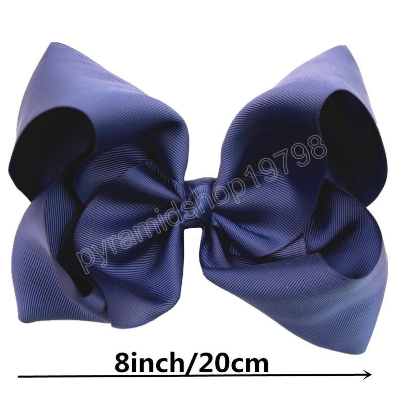 Toddler Solid Color Big Bowknot Hair Clips Fashion Handmade Ribbon Bows Baby Girls Hairpin Infant Headwear Birthday Gift