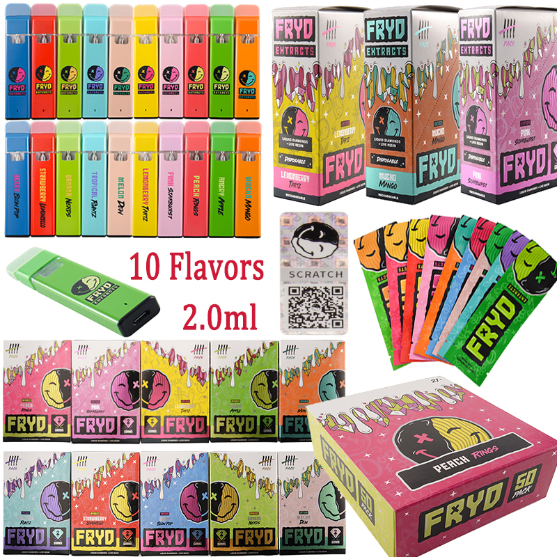 10 Flavors New FRYD Extracts E Cigarettes Rechargeable Disposable Vape Pen 2.0ml Empty Disposable Device 350MAH Cartridges Oil Devices 
10 Flavors New FRYD Extracts E Cigarettes Rechargeable Disposable Vape Pen 2.0ml Empty Disposable Device 350MAH Cartridges Oil Devices