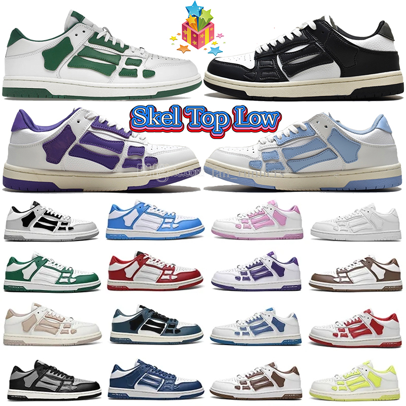 Skeleton Skel Top Low amiri shoes Black White Green Grey Lilac Pink Blue Brown Yellow Red Purple Mens Woman Trainers Sports Bone Sneakers, Color 18
Skeleton Skel Top Low amiri shoes Black White Green Grey Lilac Pink Blue Brown Yellow Red Purple Mens Woman Trainers Sports Bone Sneakers, Color 18