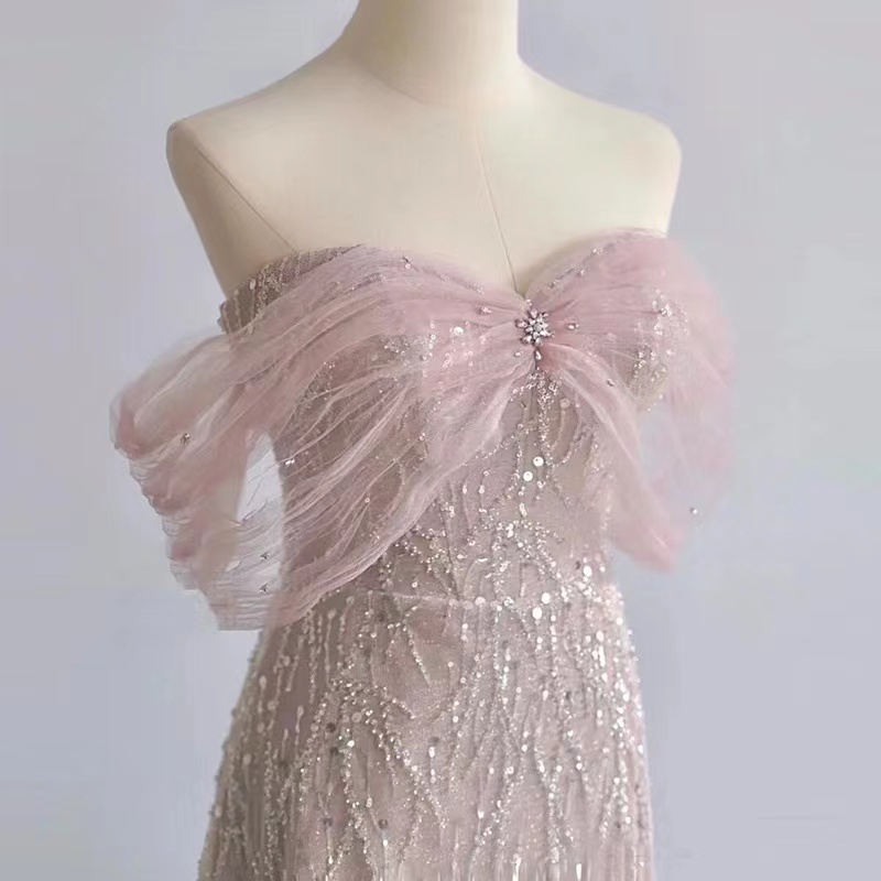 Mother Of The Bride Dresses A E Sheer Long Off Shoulder Formal Godmother Evening Wedding Guests Gown Plus Size Custom Made Bg Tail Party Dress 403 666