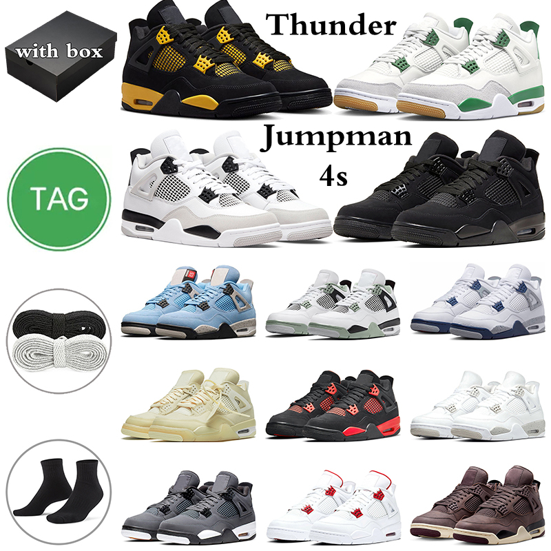 with box jumpman 4 basketball shoes military black cat 4s Pine Green Thunder Seafoam Midnight Navy Sail University Blue mens trainers women sneakers sports, Black canvas
with box jumpman 4 basketball shoes military black cat 4s Pine Green Thunder Seafoam Midnight Navy Sail University Blue mens trainers women sneakers sports, Black canvas