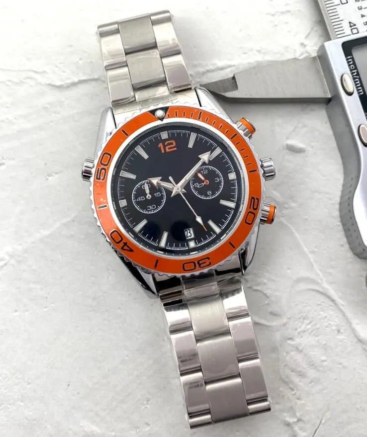 High Grade 40MM Quartz Chronograph wristwatches Mens Watches Red Hands Stainless Steel Bracelet Fixed Bezel With Top Ring Showing Tachymeter Markings watch
High Grade 40MM Quartz Chronograph wristwatches Mens Watches Red Hands Stainless Steel Bracelet Fixed Bezel With Top Ring Showing Tachymeter Markings watch