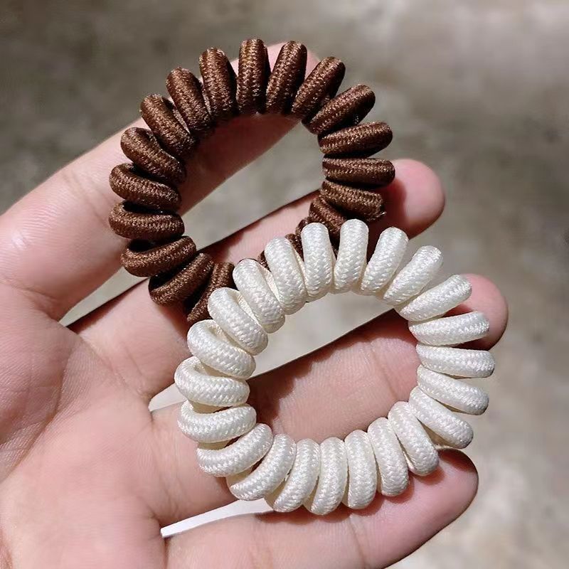 Luxury Designer Designer South Korean Cloth Art Telephone Line Hair Ring Net For Woman Red Simple Girl Hairline Spring for woman Binding Head Rubber B