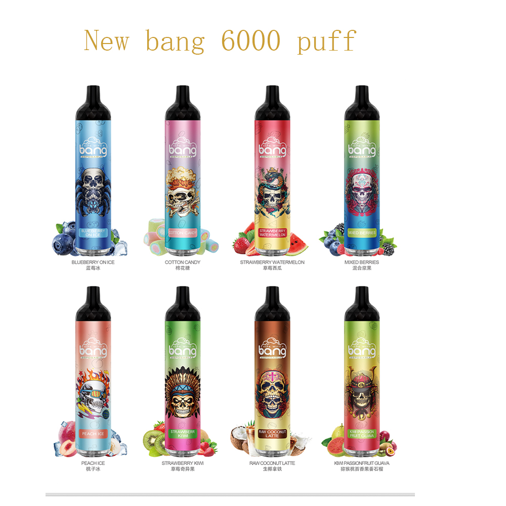 New Bang 6000 Puffs Disposable Vape E-cigarettes 14ml Pre-filled Pods Cartridge 850mAh Rechargeable Mesh Coil 0% 2% 5%
New Bang 6000 Puffs Disposable Vape E-cigarettes 14ml Pre-filled Pods Cartridge 850mAh Rechargeable Mesh Coil 0% 2% 5%