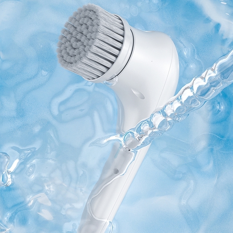Cleaning Brushes Handheld Shower Cleaner Brush Electric Spin Scrubber Cordless Power Spinning Scrub with 5 Replaceable Heads 230613
