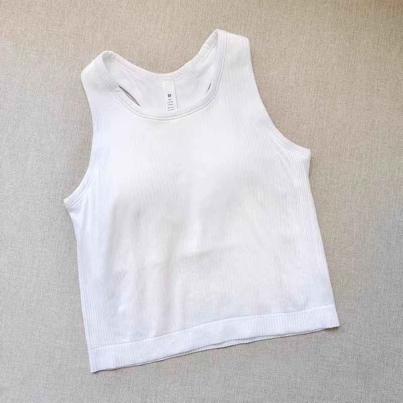 Yoga Racerback Sport Fi Crop Tops Built in Bra Yoga Running Gym Sleevel Ebb Vest Solid Quick Dry Tank Sports Tops Yoga Outfit