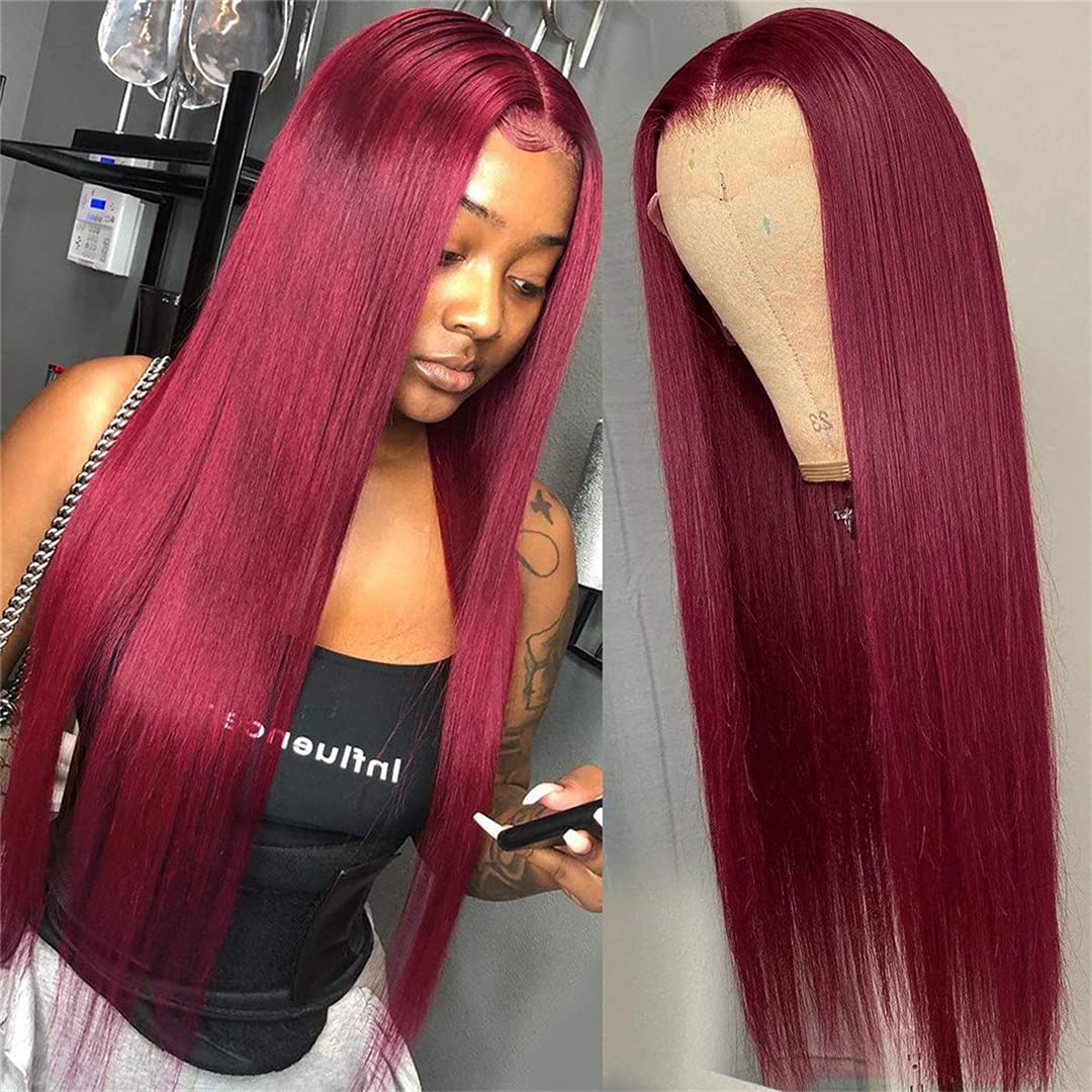 Lace Fronts Wigs Human Hair Lace Frontal Wig 13x4 Straight Wine Red Glueless Human Hair Wigs for Black Women, Burgundy
Lace Fronts Wigs Human Hair Lace Frontal Wig 13x4 Straight Wine Red Glueless Human Hair Wigs for Black Women, Burgundy