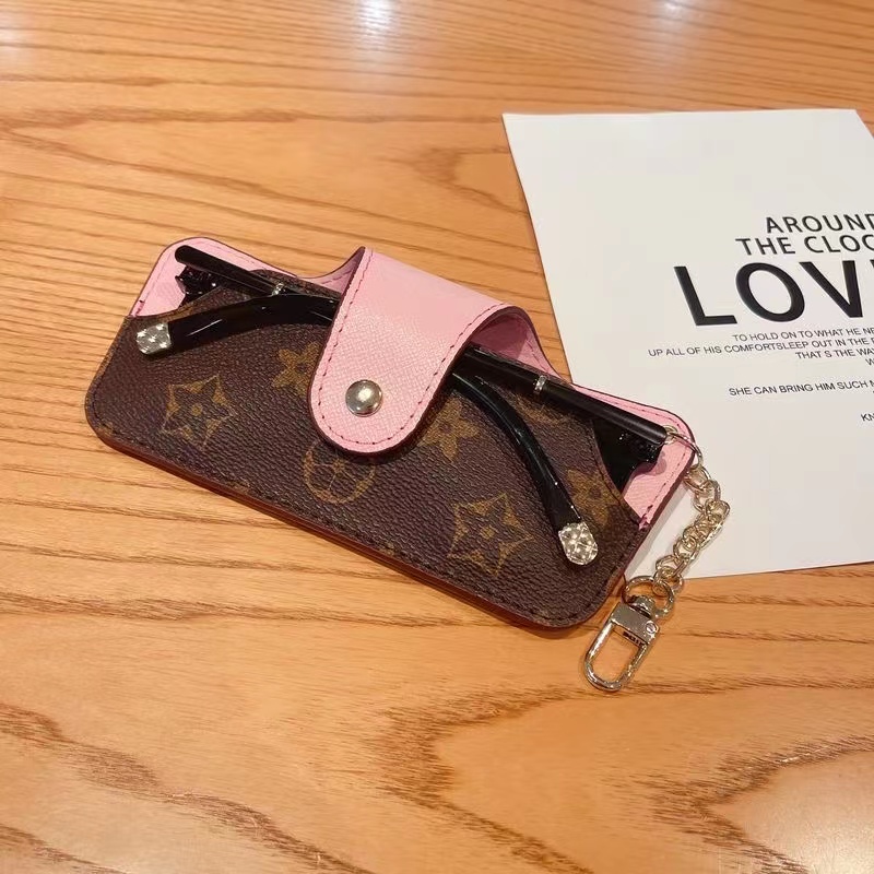 2023 Fashion Designer Sunglasses Case Brand Letter Flower Unisex Luxury Sunglass Box Packing PU Leather Glasses Bag Eyewear Accessories