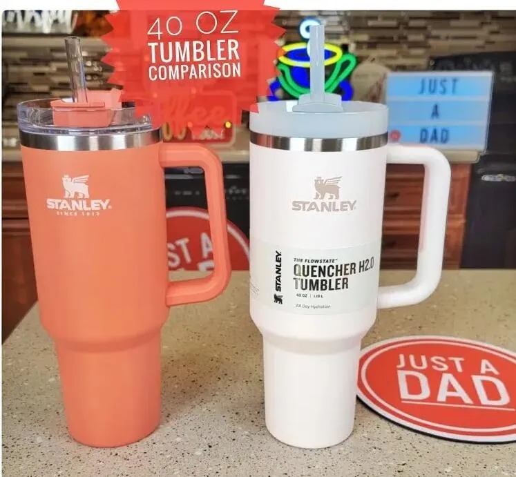 24H Ship Stanley Quencher H2.0 40oz Stainless Steel Tumblers Cups With Silicone Handle Lid and Straw 2nd Generation Car Mugs Vacuum Insulated Water Bottles, Multi-color
24H Ship Stanley Quencher H2.0 40oz Stainless Steel Tumblers Cups With Silicone Handle Lid and Straw 2nd Generation Car Mugs Vacuum Insulated Water Bottles, Multi-color