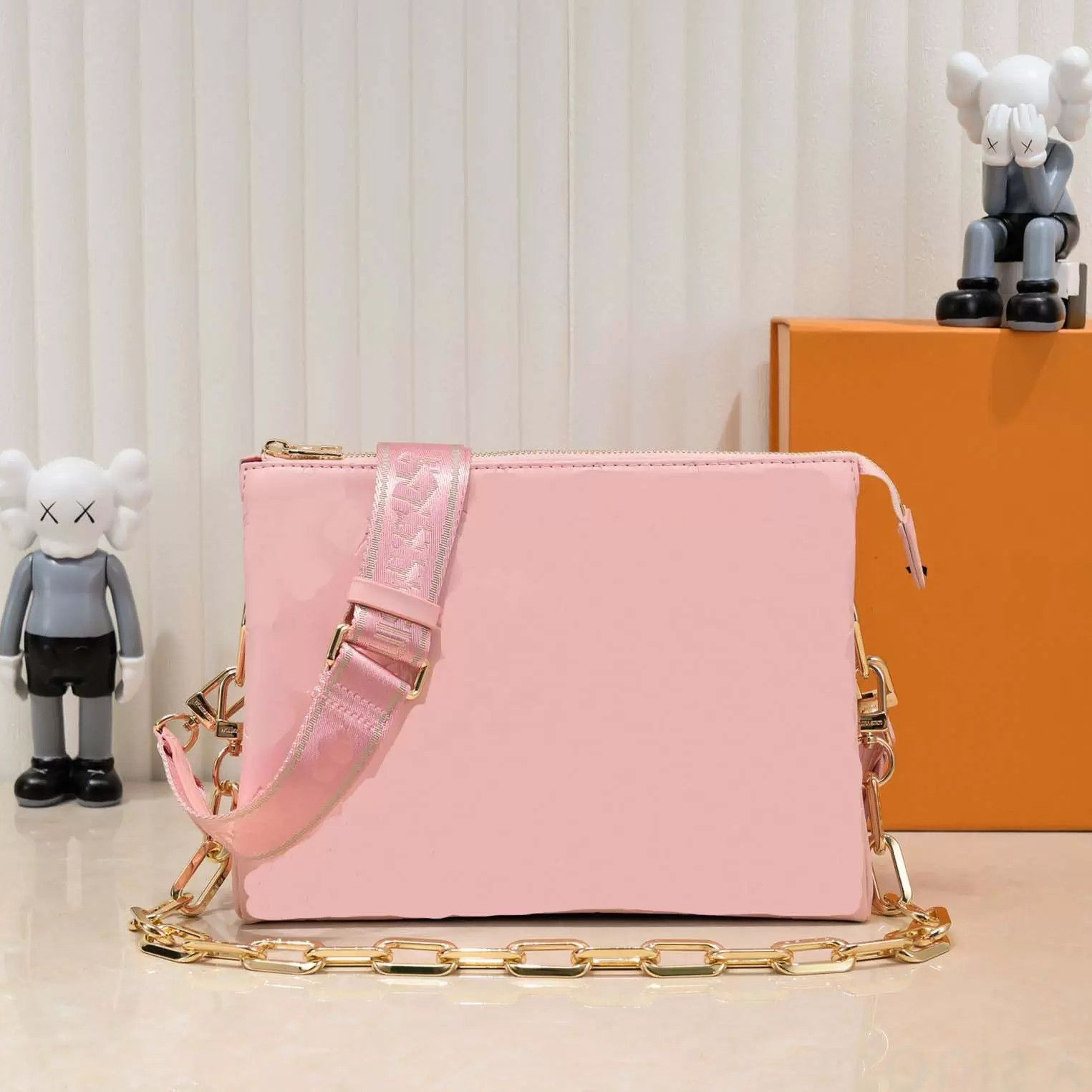 Top quality Designer Shoulder Bag Genuine leather Bags COUSSIN Women tote Luxury crossbody fashion Messenger wallet Cases card pockets handbags Pink