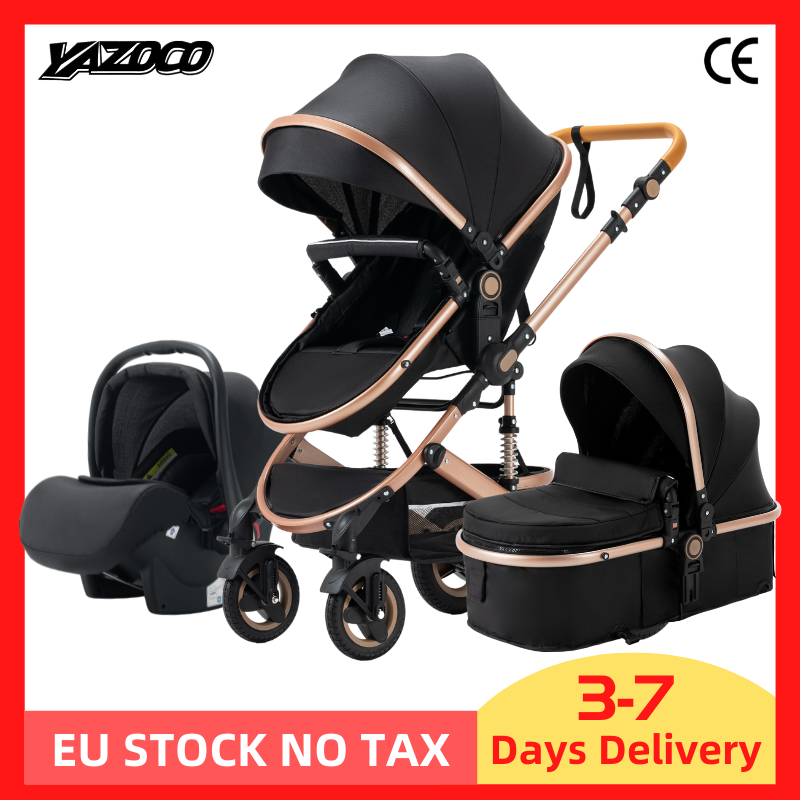 Luxurious Baby Stroller 3 in 1 Portable Travel Baby Carriage Fold Pram High Landscape Aluminum Frame Newborn Infant Stroller
Luxurious Baby Stroller 3 in 1 Portable Travel Baby Carriage Fold Pram High Landscape Aluminum Frame Newborn Infant Stroller