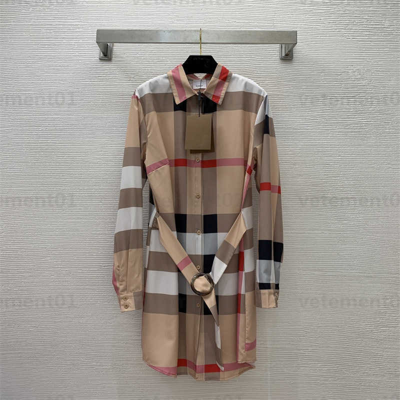 Shirt Style Dress Summer Designer Dresses For Women Collision Color Check Print Lapel Lapel Long Sleeve Shirt Dress Womens Designers Clothing 0607
Shirt Style Dress Summer Designer Dresses For Women Collision Color Check Print Lapel Lapel Long Sleeve Shirt Dress Womens Designers Clothing 0607