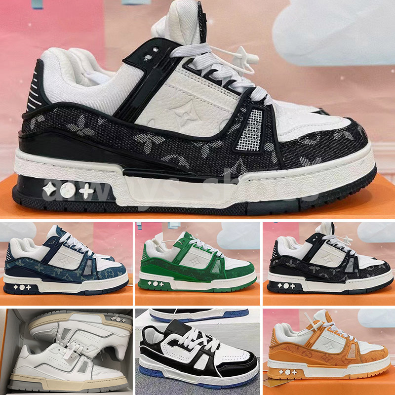 Luxury Mens Casual Shoes Fashion Womens Logo Embossed Trainer Sneaker Green Denim Sky Blue White Grey Pink Printing low cut 36-44 A14, #4
Luxury Mens Casual Shoes Fashion Womens Logo Embossed Trainer Sneaker Green Denim Sky Blue White Grey Pink Printing low cut 36-44 A14, #4