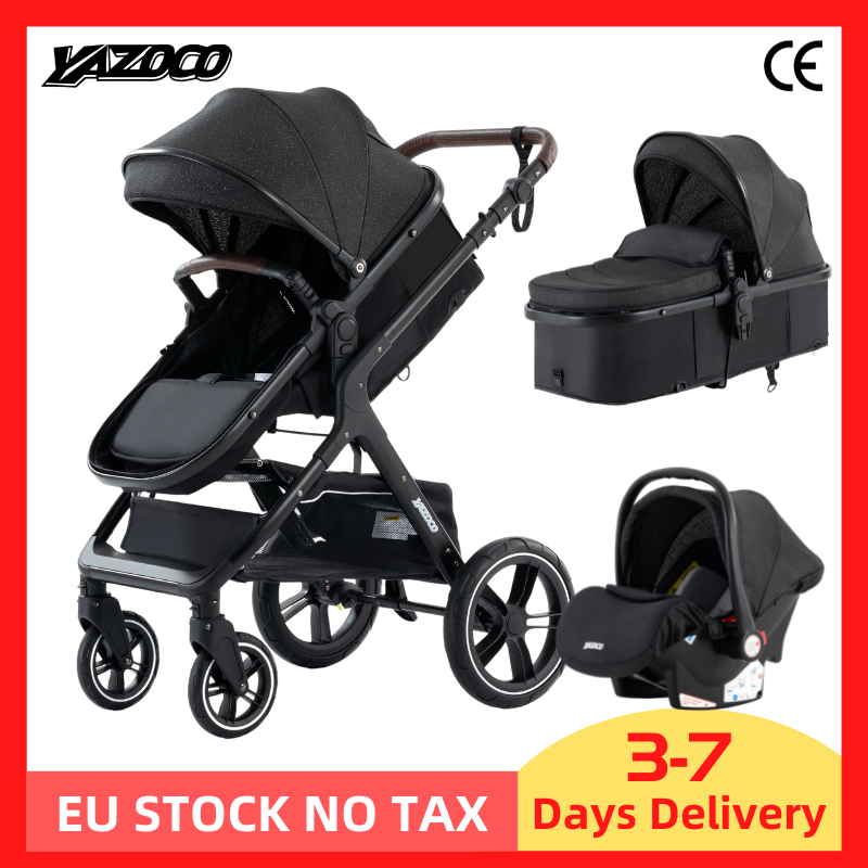 Baby Stroller 3 in 1 Luxurious Portable Travel Baby Carriage Fold Pram High Landscape Aluminum Frame Newborn Infant Stroller A04
Baby Stroller 3 in 1 Luxurious Portable Travel Baby Carriage Fold Pram High Landscape Aluminum Frame Newborn Infant Stroller A04