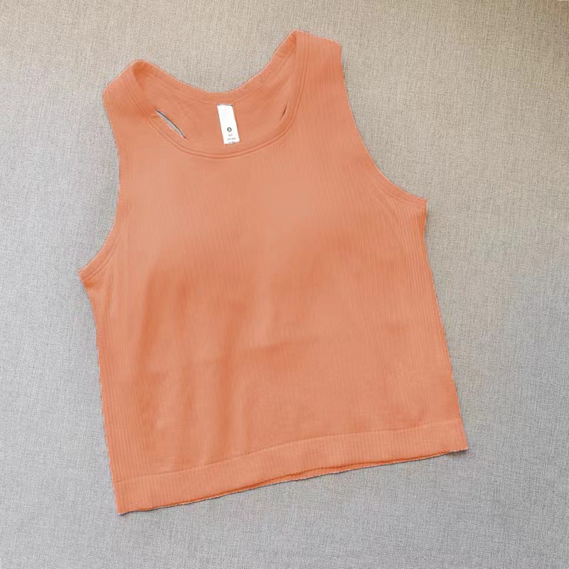 Yoga Racerback Sport Fi Crop Tops Built in Bra Yoga Running Gym Sleevel Ebb Vest Solid Quick Dry Tank Sports Tops Yoga Outfit