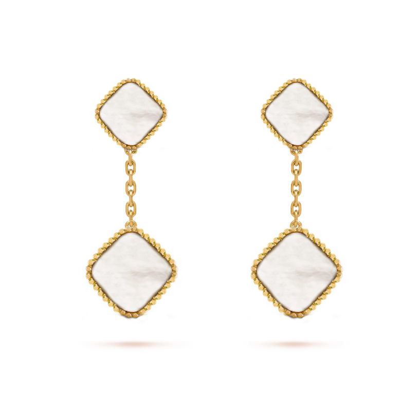 Luxury earrings 4/Four Leaf Clover Charm Stud Earrings Back Mother-of-Pearl Silver Fashion 18K Gold Plated Agate for Women&Girls Valentine's Wedding Jewelry
Luxury earrings 4/Four Leaf Clover Charm Stud Earrings Back Mother-of-Pearl Silver Fashion 18K Gold Plated Agate for Women&Girls Valentine's Wedding Jewelry