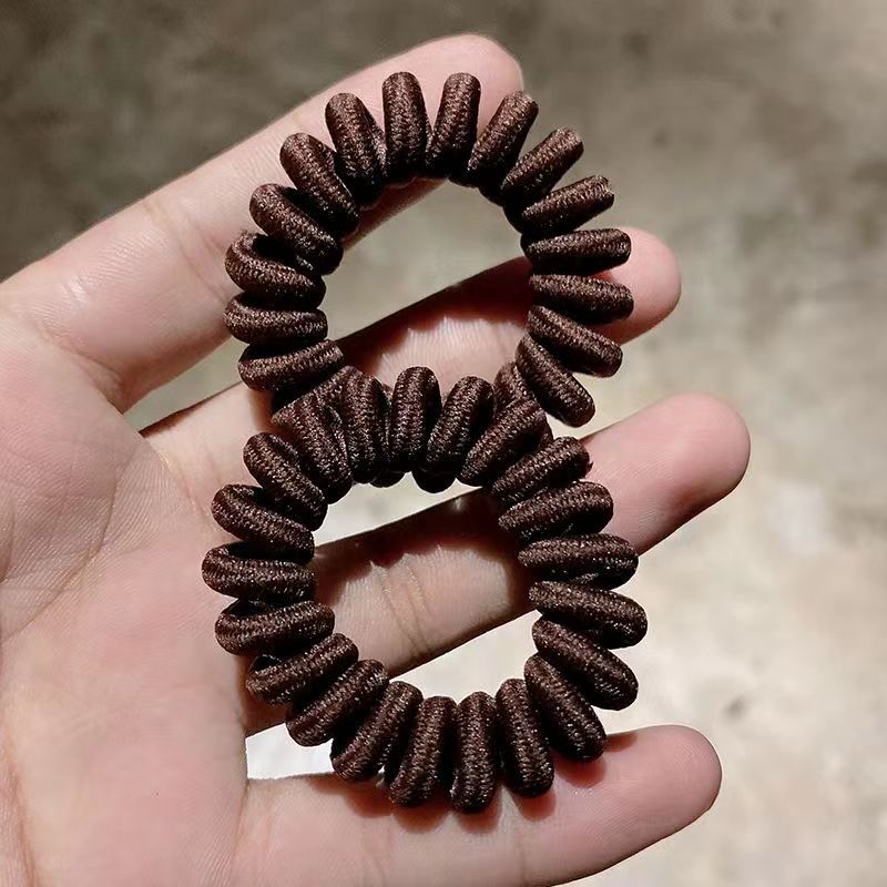 Luxury Designer Designer South Korean Cloth Art Telephone Line Hair Ring Net For Woman Red Simple Girl Hairline Spring for woman Binding Head Rubber B