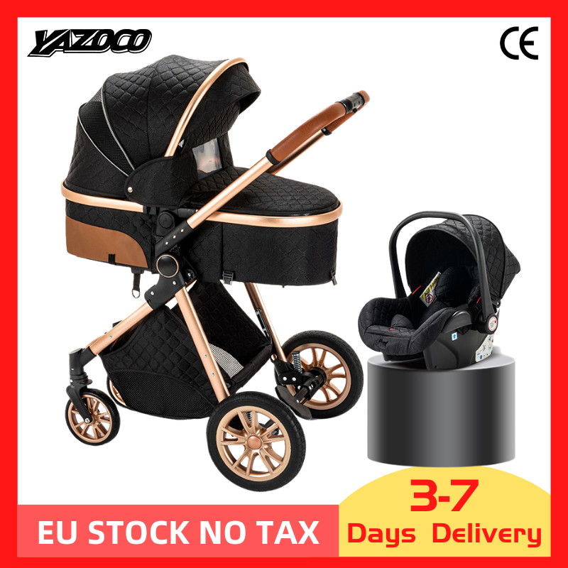 Luxurious Baby Stroller 3 in 1 Portable Travel Baby Carriage Aluminum Frame Folding Prams High Landscape Car for Newborn Baby A08
Luxurious Baby Stroller 3 in 1 Portable Travel Baby Carriage Aluminum Frame Folding Prams High Landscape Car for Newborn Baby A08