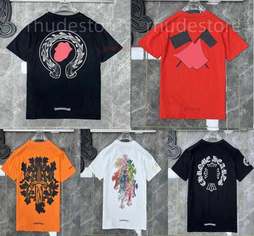 

Classics Mens t Shirts Heart High Quality Brand Crew Neck Chromes Short Sleeves Tops Tees Ch T-shirts Sweater Casual Horseshoe Sanskrit Cross Print Xr2v, 12