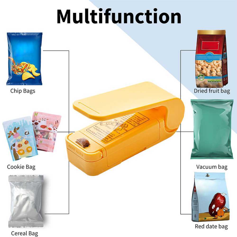 Update Mini Heat Seag Hine Package Bags Thermal Plastic Food Bag Closure Portable Sealer Packing Kitchen Gadgets