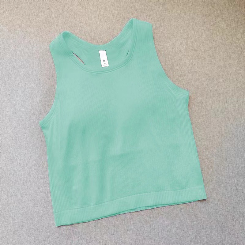 Yoga Racerback Sport Fi Crop Tops Built in Bra Yoga Running Gym Sleevel Ebb Vest Solid Quick Dry Tank Sports Tops Yoga Outfit