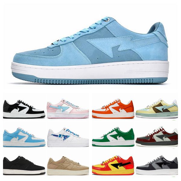 new Designer Shoes For Mens Womens Bapestas Outdoor Trainers Patent Leather Black White Shark Sax Blue red ABC Camo Green White Flats Riding Walking Sneaker size 45, 19
new Designer Shoes For Mens Womens Bapestas Outdoor Trainers Patent Leather Black White Shark Sax Blue red ABC Camo Green White Flats Riding Walking Sneaker size 45, 19