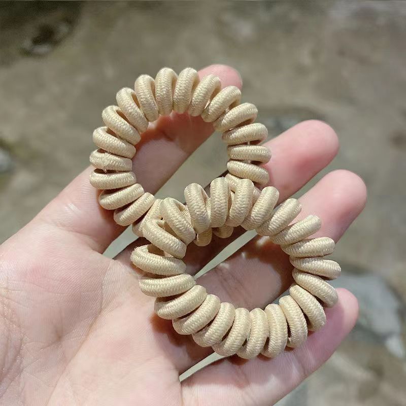 Luxury Designer Designer South Korean Cloth Art Telephone Line Hair Ring Net For Woman Red Simple Girl Hairline Spring for woman Binding Head Rubber B