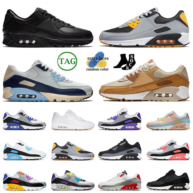 Designer Sports 90 Running Shoes Big Size 13 Triple White Obsidian Blue Void What The Caramel Infrared Swingman Men Women 90s Trainers Sneakers