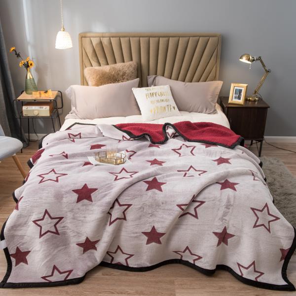 Blanket Wholesale Thickened Mink Fur Fabric Double Flannel Air Conditioning Blanket Bed Sheet Raschel Sofa Cover Blanket Top Quality Best quality