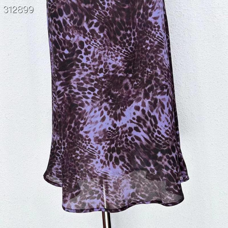 Casual Dresses Fyion Bohemian Vacation Leopard Silk Dress Women Summer Party Runway Fashion Print Sexy V-Neck Sleeveless