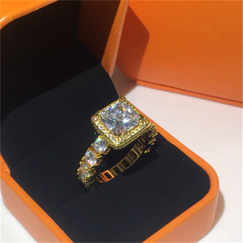 2020 Vintage Engagement Wedding Band Rings for women men AAAAA zircon cz Real Silver Color ring Bridal Party Jewelry Gift