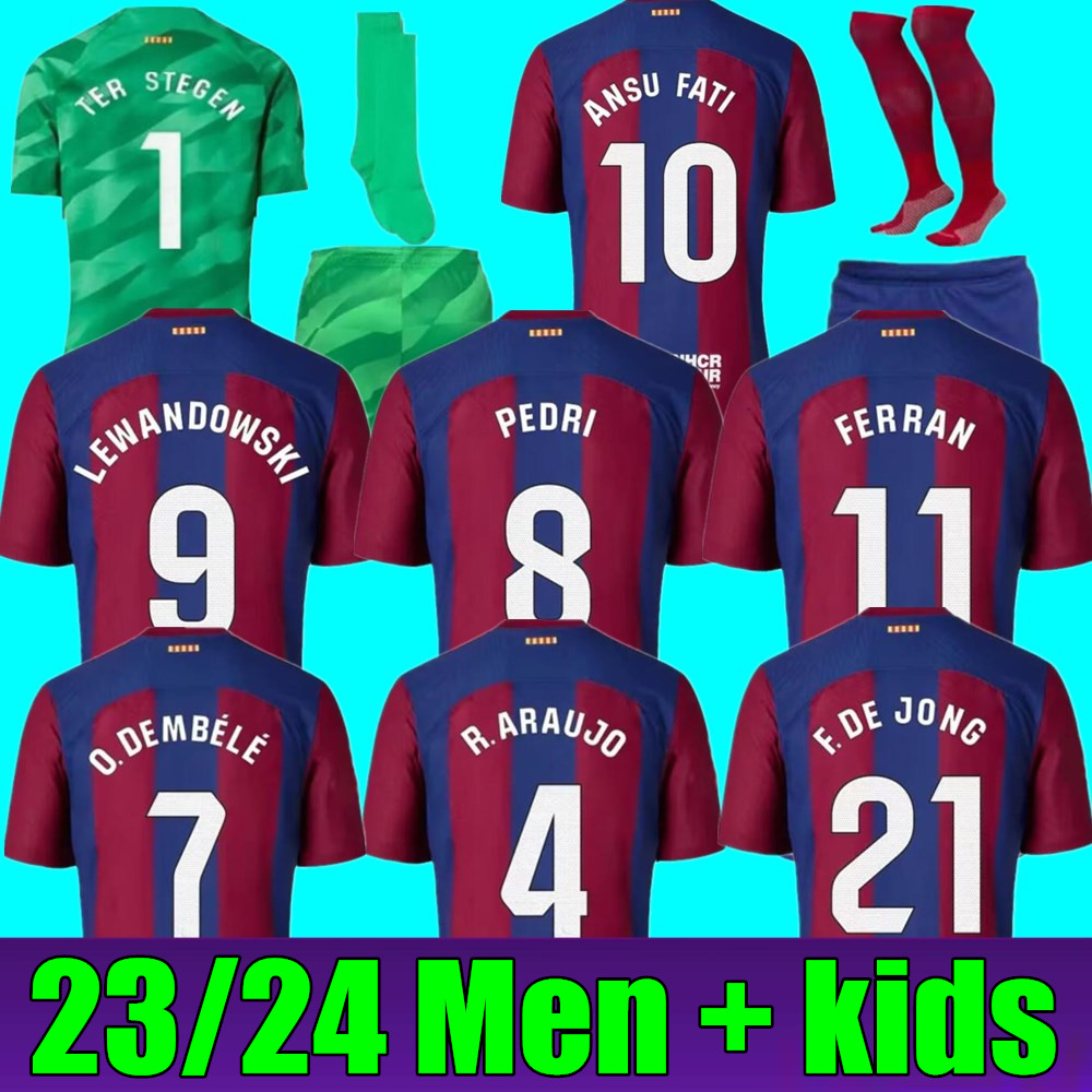 23 24 LEWANDOWSKI GAVI barcelonas soccer jerseys PEDRI Rosalia 4th ANSU FATI de futbol 2023 2024 camisetas RAPHINHA football shirt men WOMEN barca kit kids uniform, 22/23 adult 3rd+league patch
23 24 LEWANDOWSKI GAVI barcelonas soccer jerseys PEDRI Rosalia 4th ANSU FATI de futbol 2023 2024 camisetas RAPHINHA football shirt men WOMEN barca kit kids uniform, 22/23 adult 3rd+league patch