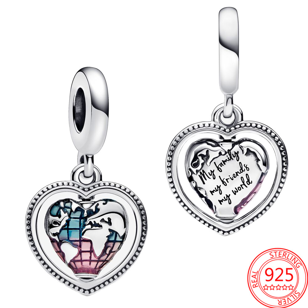 925 Sterling Silver Charm Pendant, Dress, Pearl, Compatible With The Bracelet, Boutique Necklace, Free Delivery