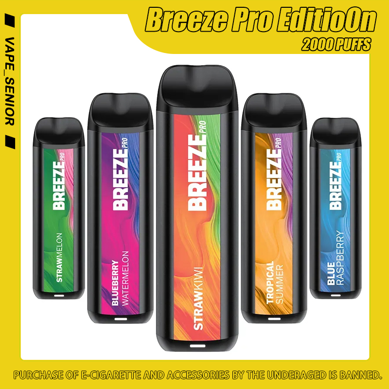 Breeze Pro Edition 2000 Puffs Disposable E Cigarettes Device 2%/5% 6.0ml Prefiiled 1000 mAh Battery Vape Pen Breze Stiick breeze2000
Breeze Pro Edition 2000 Puffs Disposable E Cigarettes Device 2%/5% 6.0ml Prefiiled 1000 mAh Battery Vape Pen Breze Stiick breeze2000