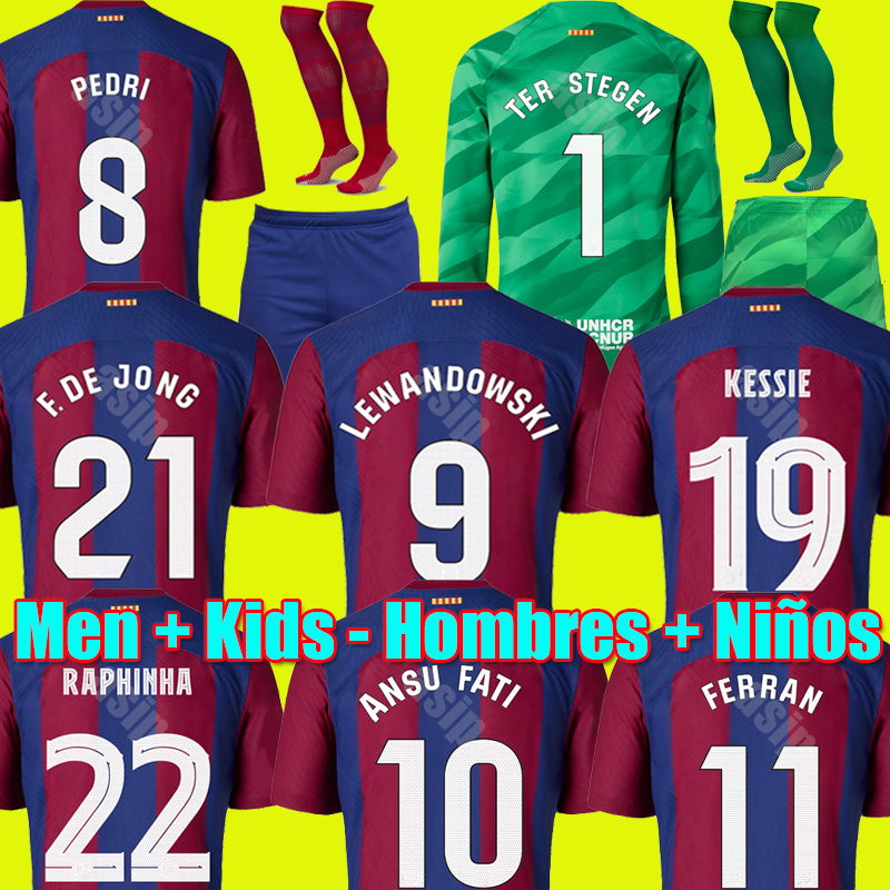 23 24 LEWANDOWSKI soccer jersey GAVI camiseta de futbol PEDRI FERRAN baRCElONas 2023 2024 FC ANSU FATI BARCA RAPHINHA football shirt men kit kids sets equipments, Kids special
23 24 LEWANDOWSKI soccer jersey GAVI camiseta de futbol PEDRI FERRAN baRCElONas 2023 2024 FC ANSU FATI BARCA RAPHINHA football shirt men kit kids sets equipments, Kids special