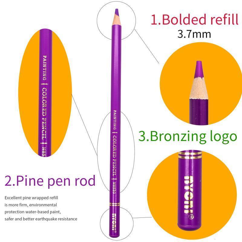 Pencils NYNOI 24364872120 Colored pencil Set Professional Oil 3.7mm Refill Tin box Graffiti Drawing pencils For School Supplies 230614