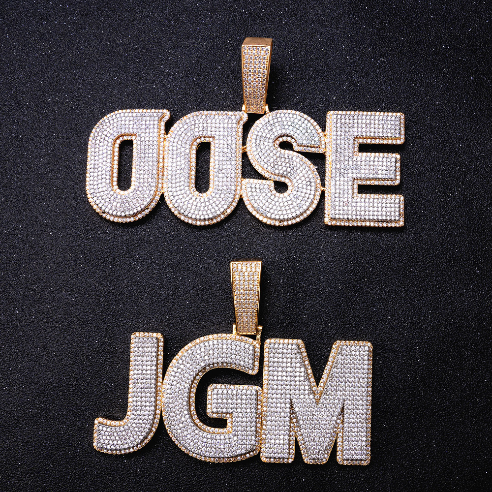 Iced Out Pendant Customized Two Tones Name Letter Plated Necklace for Men Personalized Charms Hip Hop Jewelry
Iced Out Pendant Customized Two Tones Name Letter Plated Necklace for Men Personalized Charms Hip Hop Jewelry