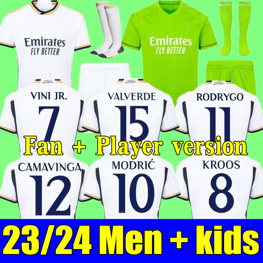 23 24 Fan Player Version Soccer Jerseys RODRGO Camiseta Football Jerseys VINI JR CAMAVINGA TCHOUAMENI Football Shirt Kids Real Madrids Camiseta De Futbol 2023 2024, 23/24 kids home+socks
23 24 Fan Player Version Soccer Jerseys RODRGO Camiseta Football Jerseys VINI JR CAMAVINGA TCHOUAMENI Football Shirt Kids Real Madrids Camiseta De Futbol 2023 2024, 23/24 kids home+socks